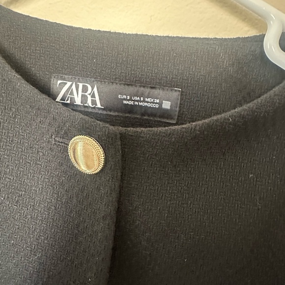 Zara Black Blazer with Gold Accents - Picture 2 of 3